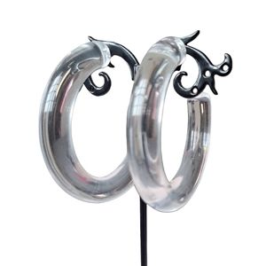Oversized Clear Acrylic Hoop Earrings